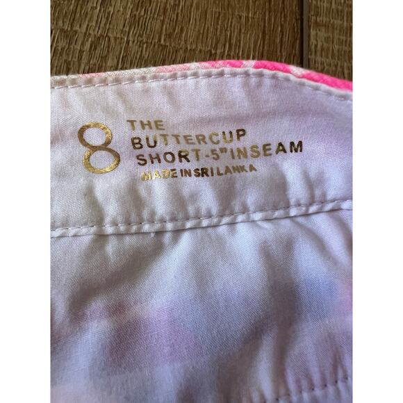 Lilly Pulitzer Buttercup Shorts Size 8 Balleta Hot Pink Starfish Scalloped - Picture 6 of 10